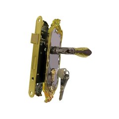 Комплект RDA Antique Collection AC-46Y55 чорний нікель/золото ключ + замок 968-45 + циліндр 70мм 5 ключів (26025) 26025 фото