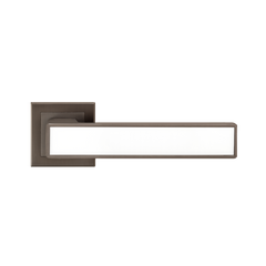 Ручка для дверей на розетці MVM Diplomat A-2015 матовий антрацит з білою вставкою 6101037 фото