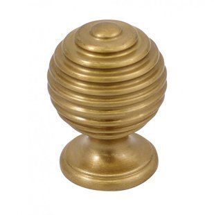Меблева ручка Ompporro 010735S KNOB 35 мм, матова латунь 21291 фото