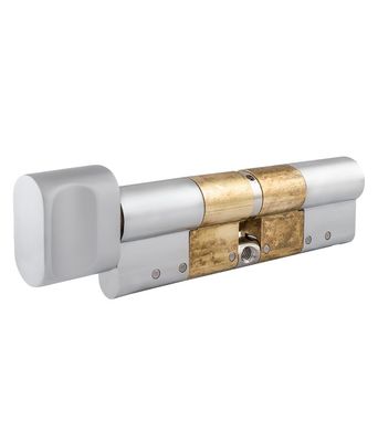 Циліндр ABLOY NOVEL MOD 124 мм (52,5x71,5T) Ключ-Тумблер 3KEY CY323 CAM30 Хром матовий / Хром матовий ABL7000021103 фото