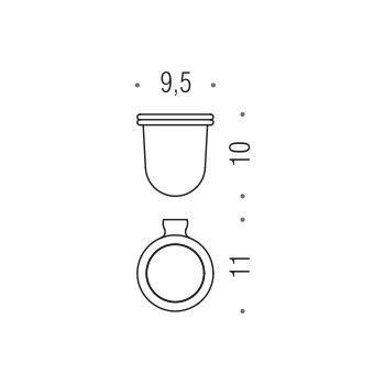 Стакан для зубних щіток Colombo Design Luna B0102 (3495) 3495 фото