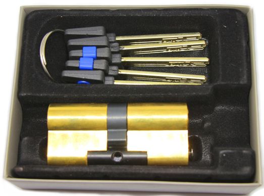 Дверной цилиндр HardLock K-series 80мм (40х40) Золотой (ключ-ключ) newK-80-40x40g фото
