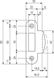 AGB Art. B010001323 Ответная планка к механизму совм. мат латунь с п/кр отб 8мм (25229)