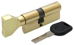 Циліндр дверний Вruno Security 35/35мм лазерний 70мм 5 ключів плоский поворотник латунь (32831) 32831 фото