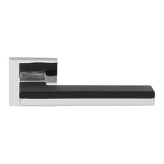 Дверна ручка RDA Domino хром/чорний R ф/з 36539 фото