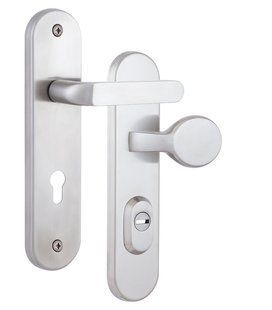 Фурнитура защитная ROSTEX *SOLID-PRO F fix-mov DIN PLATE 85мм Нерж.сталь_мат 13мм 38-52мм 3 класса Slza/Solid NEREZ_MAT Комплект RST-4027357203 фото