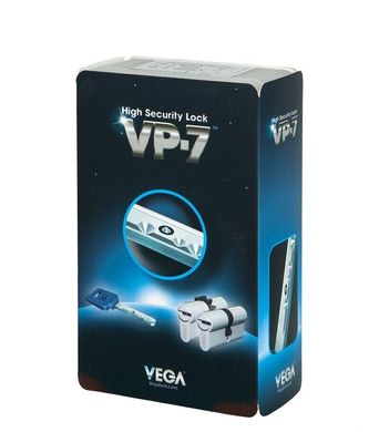 Цилиндр VEGA DIN_KK VP-7 85 NST 40x45 CAM30 VIP_CONTROL 1KEY + 5KEY VEGA3D_BLUE_INS V07 BOX_V VGA-E85 45-40 фото