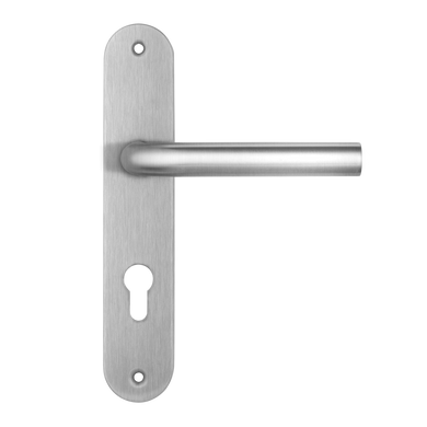 Ручка для дверей на планці MVM Під циліндр S-1119-85 нержавіюча сталь 6101077 фото