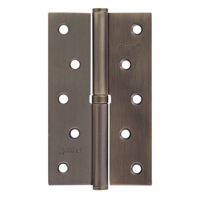 Завіса дверна Fuxia 125 * 3 * 2,5 (1 підшипник, сталь) матова антична латунь (права) (25831) 25831 фото
