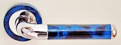 Дверна ручка Fimet Club Line хром/синій R ф/з (sale) (4150), Хром полированный