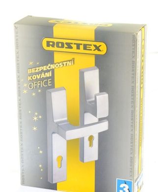 Фурнитура защитная ROSTEX OFFICE R fix-mov DIN PLATE 72мм Хром_сатин 23мм 37-50мм 3 класса Office CR_SAT Комплект RST-4039687403 фото