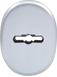 Декоративная накладка Azzi fausto круглая под сувальдный ключ матовый хром (53191)