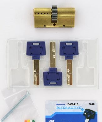 Циліндр MUL-T-LOCK INTERACTIVE+ XP 90 мм (35x55) Ключ-Ключ 3KEY CGW Латунь MTL7000011107 фото