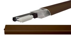 Порог алюминиевый накладной с резиновой вставкой Comaglio 1450 коричневый (83-63см) (36032) 36032 фото