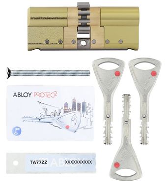 Цилиндр ABLOY PROTEC2 HARD MOD 118 мм ( 62Hx56 ) Ключ-Ключ 3KEY CY332 CGW Латунь полированная ABL7000000060 фото