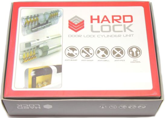 Дверной цилиндр HardLock K-series 90мм (45х45) Сатин (ключ-ключ) newK-90-45x45s фото