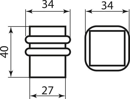 Стопор RDA 1539 WSC-брашований матовий хром 52713 фото