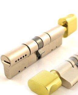 Цилиндр MUL-T-LOCK MT5+ MOD 95 мм ( 45x50T ) Ключ-Тумблер 3KEY CAM30 Никель сатин / Латунь полированная MTL7000012137 фото