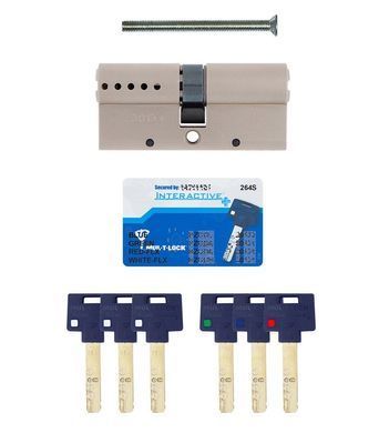 Цилиндр MUL-T-LOCK INTERACTIVE+ XP 66 мм ( 33Lx33 ) Ключ-Ключ FLEX_CONTROL 3KEY+1KEY+1KEY+1KEY CAM30 Никель сатин MTL-51289811 фото