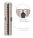 Цилиндр MUL-T-LOCK INTERACTIVE+ XP 66 мм ( 33Lx33 ) Ключ-Ключ FLEX_CONTROL 3KEY+1KEY+1KEY+1KEY CAM30 Никель сатин