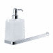Colombo W4274 Time Дозатор жидкого мыла+вешалка одинарная хром/стекло (4864)