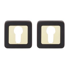 Накладка дверная под ключ RDA RY 40 золото/матовый черный (Cube, Sens, Como) (36375) 36375 фото