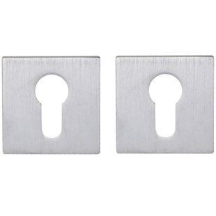 Дверна накладка під циліндр Comit Q хром брашований матовий (розетта 6мм) 58431 фото