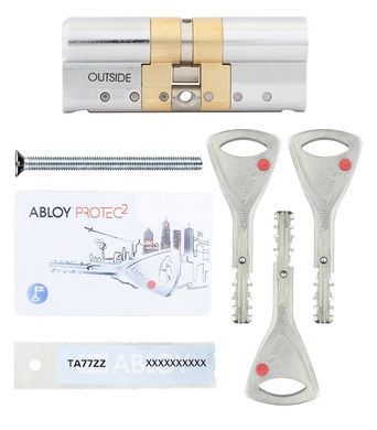 Циліндр ABLOY PROTEC2 HARD MOD 83 мм (42Hx41) Ключ-Ключ 3KEY CY332 CAM30 Хром полірований ABL7000002970 фото