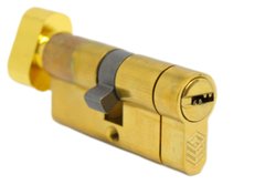 Дверний циліндр HardLock L-series 70мм (30х40Т) Золотий (ключ-тумблер) HL373 фото