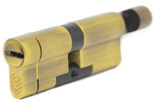 Дверний циліндр HardLock K-series 90мм (50х40Т) Бронза (ключ-тумблер) new-90-50x40tb фото