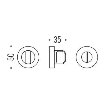 Дверная накладка WS Colombo Design CD 49 BZG G хром (Elle, Gaia, Gira, Meta, Olly, Tailla, Taipan, Tool, Twitty, Viola) (3584) 3584 фото