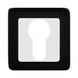 Накладка COMIT Moderno под ключ, хром/матовый черный (49241), Хром полированный/Черный матовый