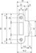 Відповідна планка AGB Art. B010001341 до механізму суміщений сатин хром з напівкруглим відбійником 8мм (46870)