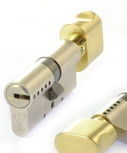 Цилиндр MUL-T-LOCK INTERACTIVE+ XP 90 мм ( 45x45T ) Ключ-Тумблер 3KEY CAM30 Никель сатин / Латунь полированнаяM MTL7000013239 фото