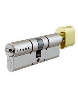 Циліндр MUL-T-LOCK ClassicPro XP 62 мм (31x31T) Ключ-Тумблер 3KEY CAM30 Нікель сатин / Латунь полірована MTL7000021413 фото