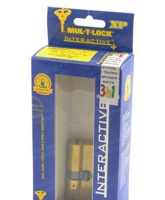 Циліндр MUL-T-LOCK INTERACTIVE+ XP 71 мм (33x38) Ключ-Ключ 3in1 3KEY+1KEY+1KEY CGW Латунь MTL7000001226 фото