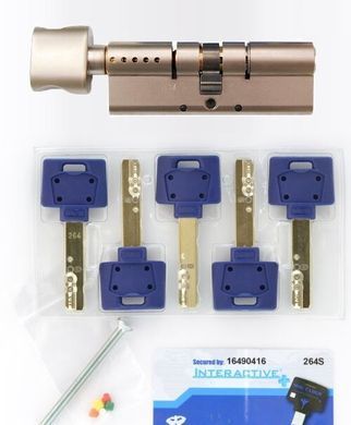Циліндр MUL-T-LOCK INTERACTIVE+ XP 80 мм (35x45T) Ключ-Тумблер 5KEY CAM30 Нікель сатин / Нікель сатин MTL7000010662 фото