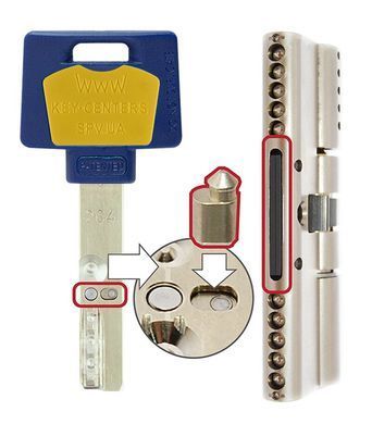 Циліндр MUL-T-LOCK INTERACTIVE+ XP 90 мм (35x55T) Ключ-Тумблер 3KEY CAM30 Нікель сатин / Нікель сатин MTL7000001987 фото