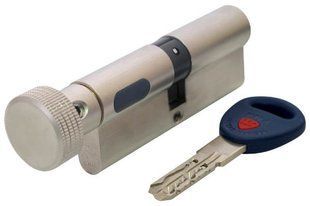 Циліндр дверний Mauer KC1-NW4 31/31 = 62mm кругла ручка нікель (26949) 26949 фото