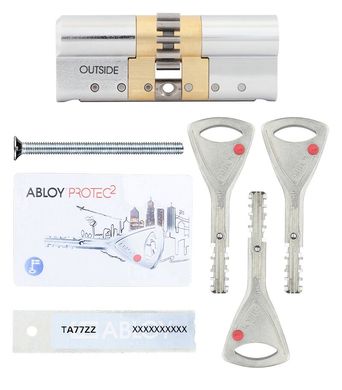 Цилиндр ABLOY PROTEC2 HARD MOD 73 мм ( 42Hx31 ) Ключ-Ключ 3KEY CY332 CGW Хром полированный ABL7000000158 фото