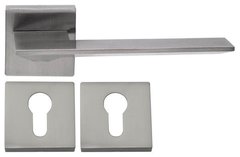 Дверна ручка RDA Soft з накладками під ключ матовий нікель (14845) 14845 фото