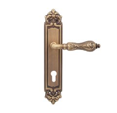 Дверная ручка на планке Fimet 147-280 F43 Flora матовая бронза (40459) 40459 фото