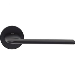 Дверная ручка на розетте Comit Lucy R матовый черный (розетта 6мм) (58416) 58416 фото