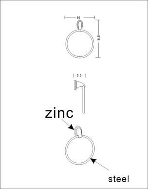 Круг для полотенец Arino 31-серия, хром полированный (4955) 4955 фото
