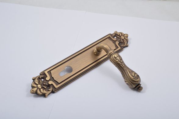 Дверна ручка на планці Fimet 147-280 F43 Flora матова бронза (40459) 40459 фото