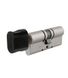 Циліндр MUL-T-LOCK MT5+ XP 90 мм (40x50T) Ключ-Тумблер 3KEY CAM30 Нікель сатин / Чорна фарба
