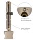 Цилиндр MUL-T-LOCK INTERACTIVE+ MOD 90 мм ( 45ix45T ) Ключ-Тумблер CLIQ 3KEY CAM30 Никель сатин / Никель сатин
