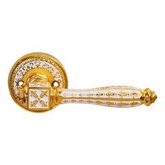 Дверная ручка RDA Antique Collection Roma 818 золото/белый лак (29826) 29826 фото