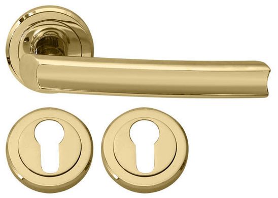 Дверна ручка RDA Verona з накладками під ключ титанове золото (14857) 14857 фото