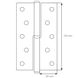 Завіса дверна RDA 125 * 3 * 2,5 (1 підшипник, сталь) хром (ліва) (30498)